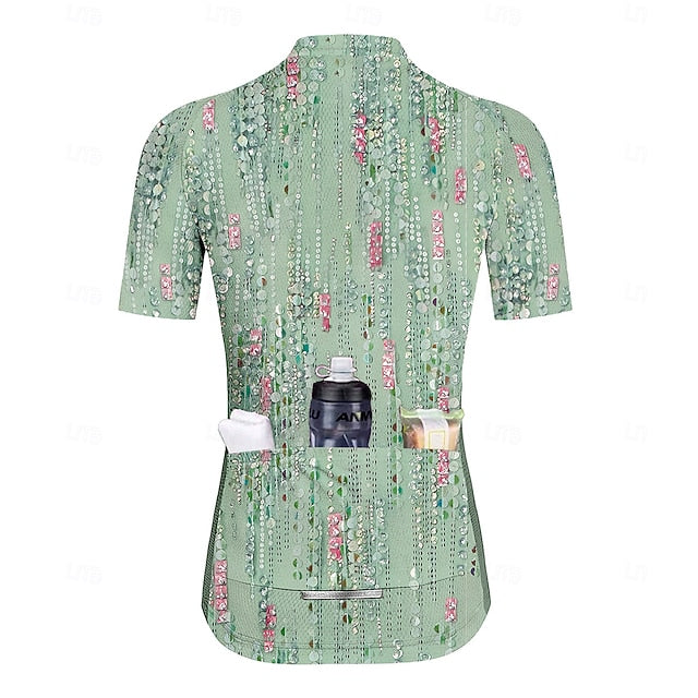 Women's Cycling Jersey Graphic Color Block Lines / Waves