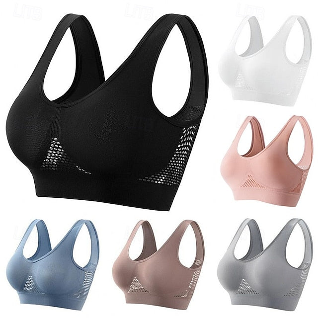 Women's Light Support Sports Bra Running Bra Open Back Bra