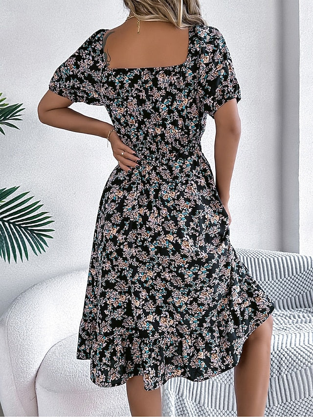 Women's Midi Dress A Line Dress Milkmaid Dress Midi Dress