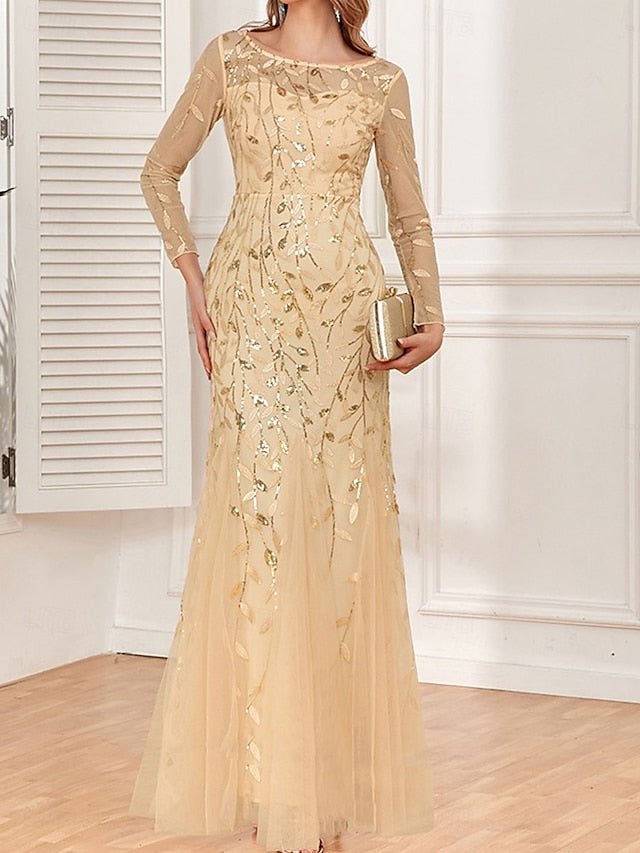 the Elegant Dress Neck Bride of Party Crew Floor Mother