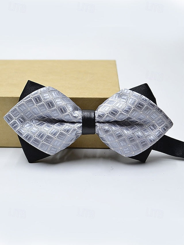Bow Pattern Tie Geometric Men's with Christmas