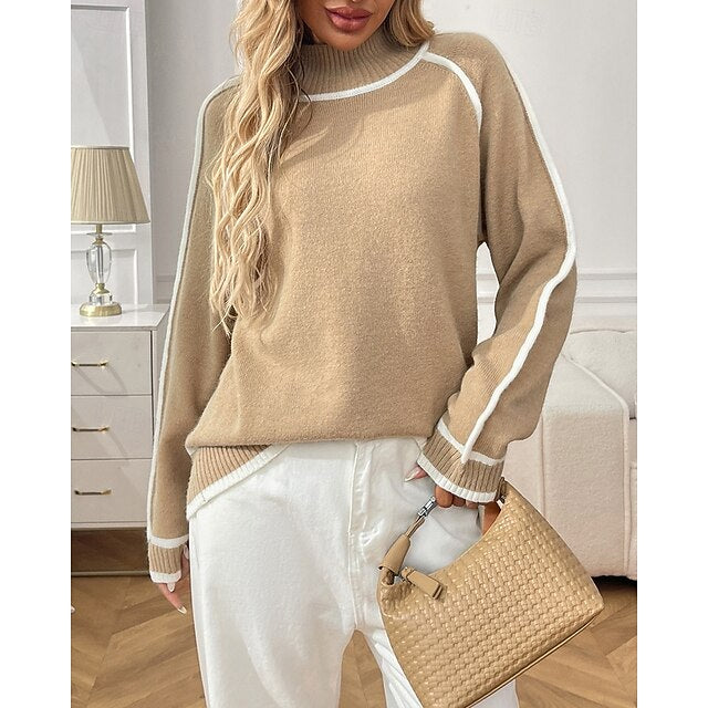 Women's Casual Tops Pullover Sweater Long Sleeve Top