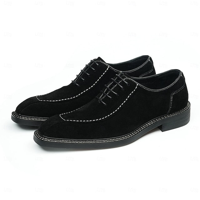 Shoes Genuine Leather Men's - Suede Cowhide Classic Derby