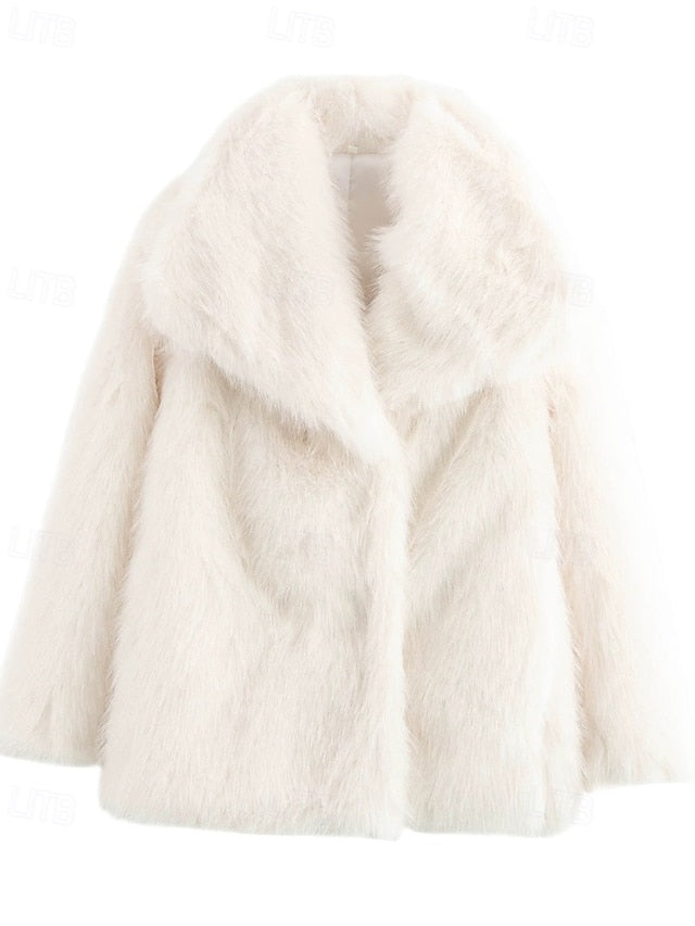 Leathers Comfortable Warm Faux Women's Coat Fur Furs