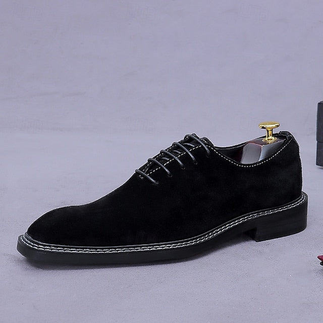 - Leather Suede Cowhide Oxford Genuine Shoes Men's