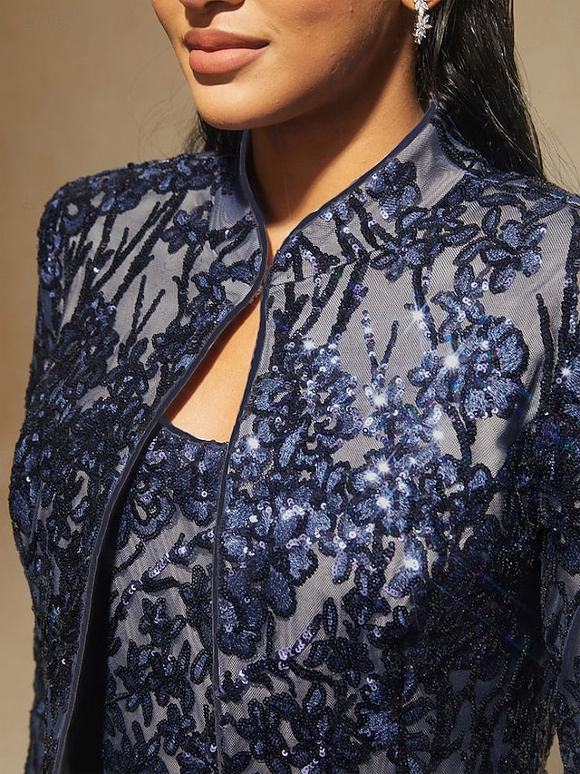 Women's Blouse 2 Pieces Outfits Dressy Tops Sequins