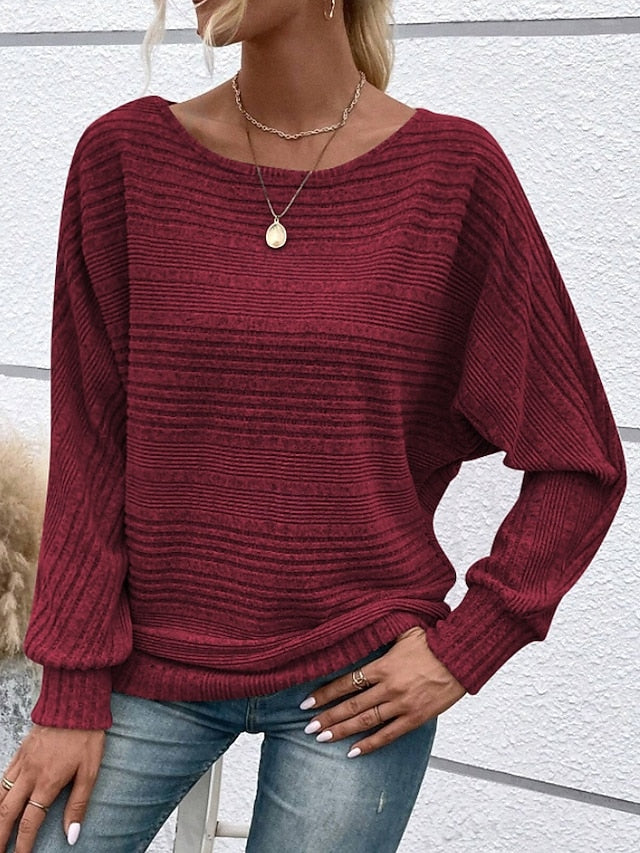 Women's Texture Blouse Blouse Plain Modern Casual Long