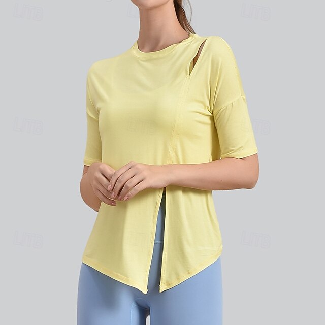 Women's Yoga Shirts Yoga Tank Tops Workout Tops Crew Neck