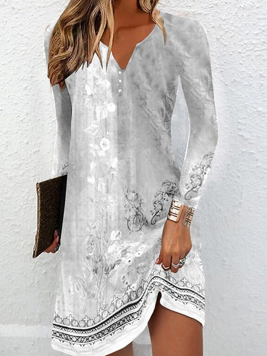 Women's Mini Dress Floral Dress Print Dress Fashion Modern