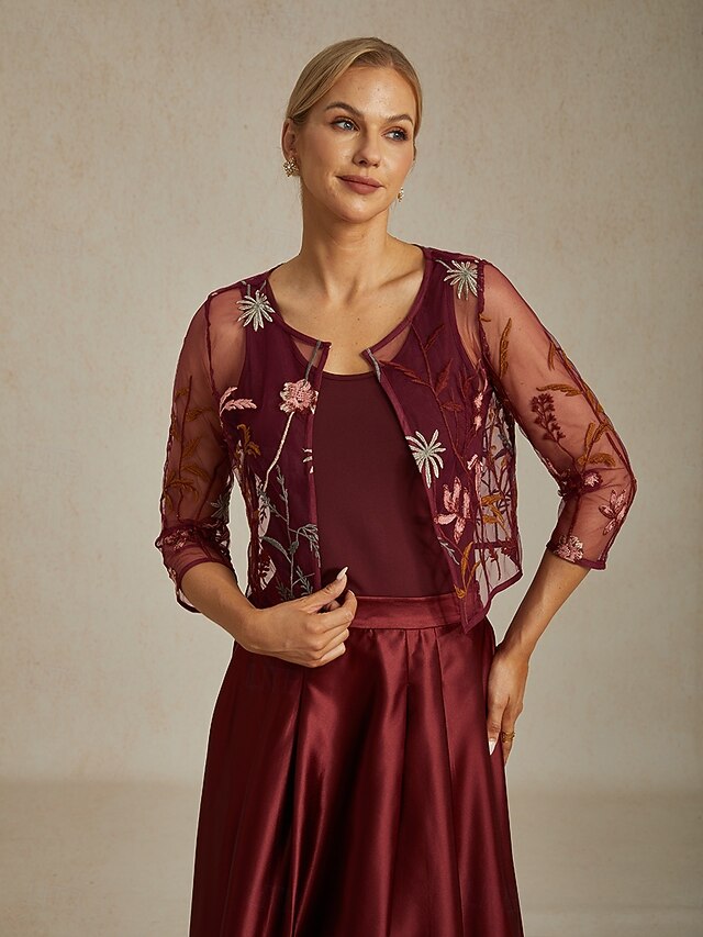 Women's Lace Tops Lace Embroidered Floral Elegant Stylish