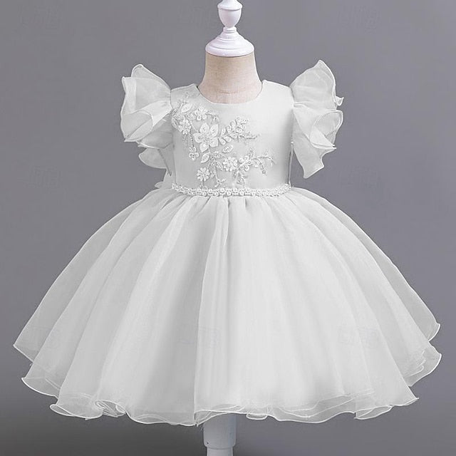 Sequin Dress Sleeveless Girls' Kids Party Floral Wedding