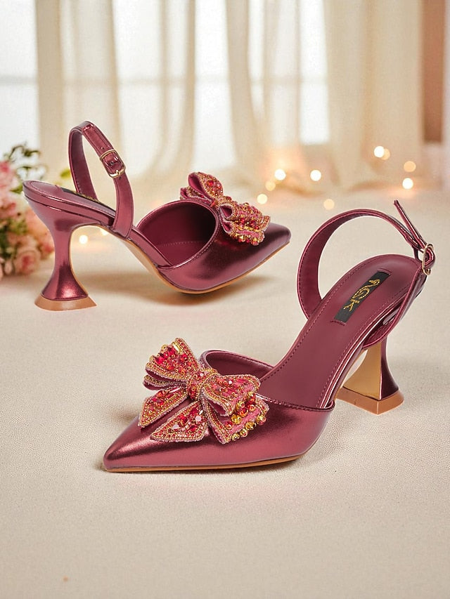 - Women's Metallic High Toe Pumps Gold Slingback Pointed