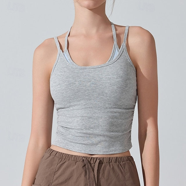Women's Solid Colored Tank Top Sport Top UV Protection