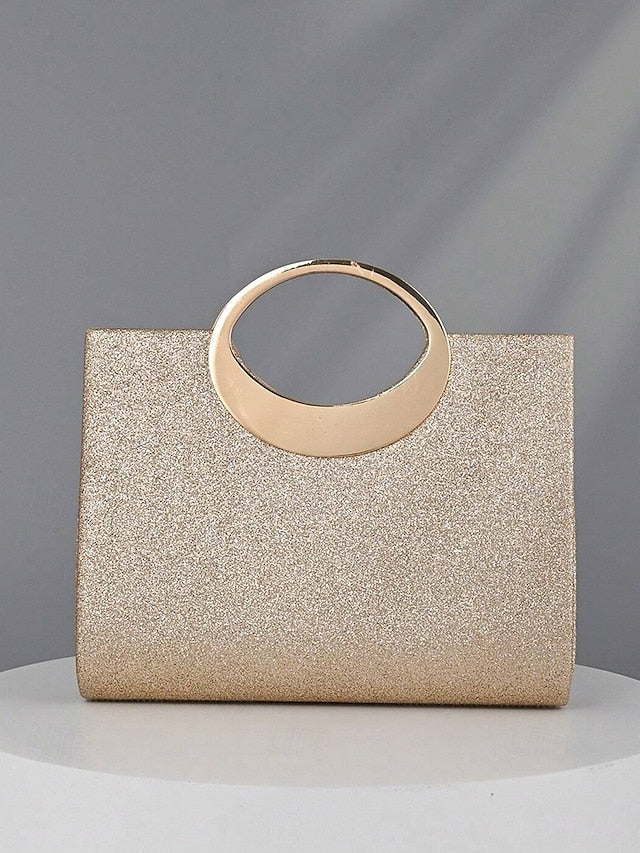 Women's Clutch Bag with – Handle Rhinestone Evening Round