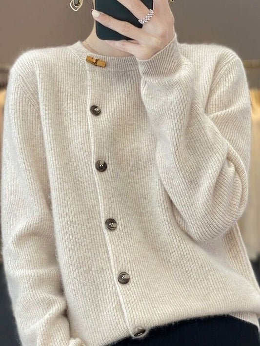 Women's Cardigan Sweater Stylish Casual Soft Solid Color