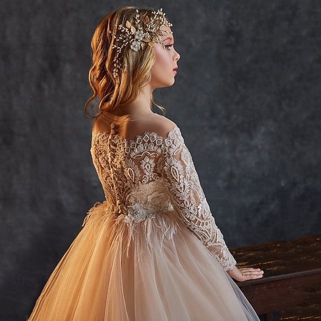 Girls' Girl Flower Dress Party Princess Wedding