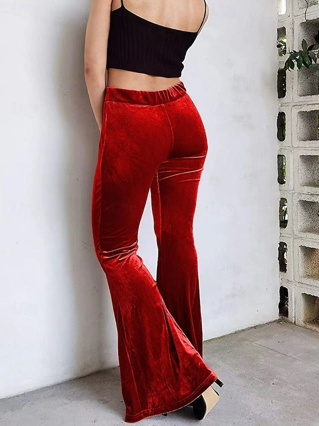Women's Trousers Flared Pants Casual Pants Vacation Fashion