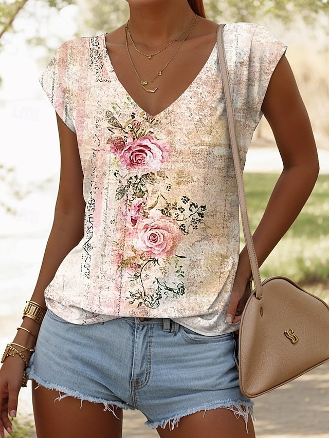 Women's Camisole Tank Top Print Floral Graphic Vintage