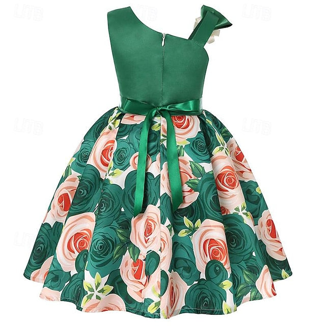 Flower Girls' Dress Party Easter Summer Sleeveless 3D