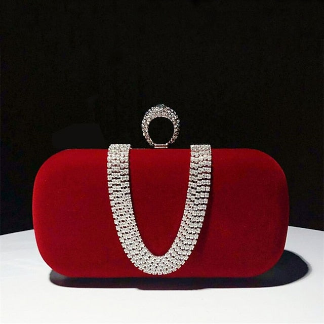 Women's Evening Velvet Bag Bags Clutch Wristlet
