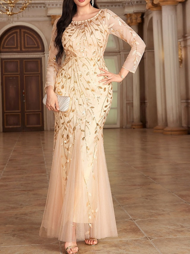 the Elegant Dress Neck Bride of Party Crew Floor Mother