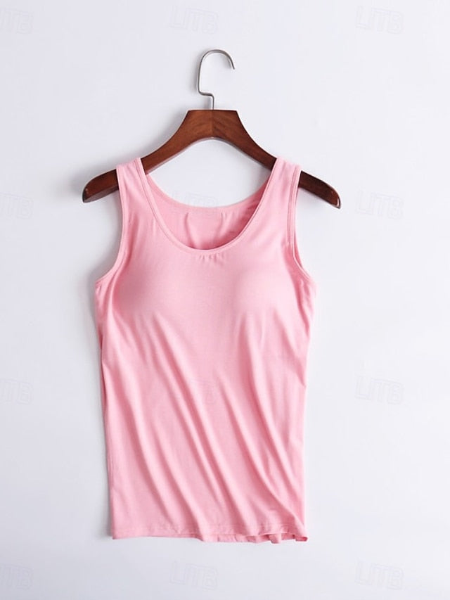 Women's Camisole Tank Top Solid Color Daily Basic Casual