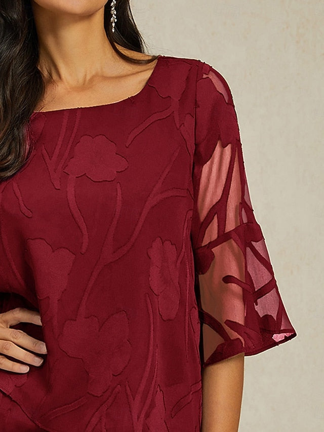 Women's Lace Shirt Blouse Dressy Tops Chiffon Tops