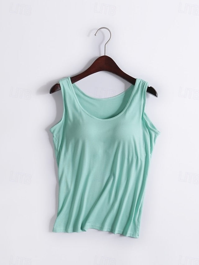 Women's Camisole Tank Top Solid Color Daily Basic Casual