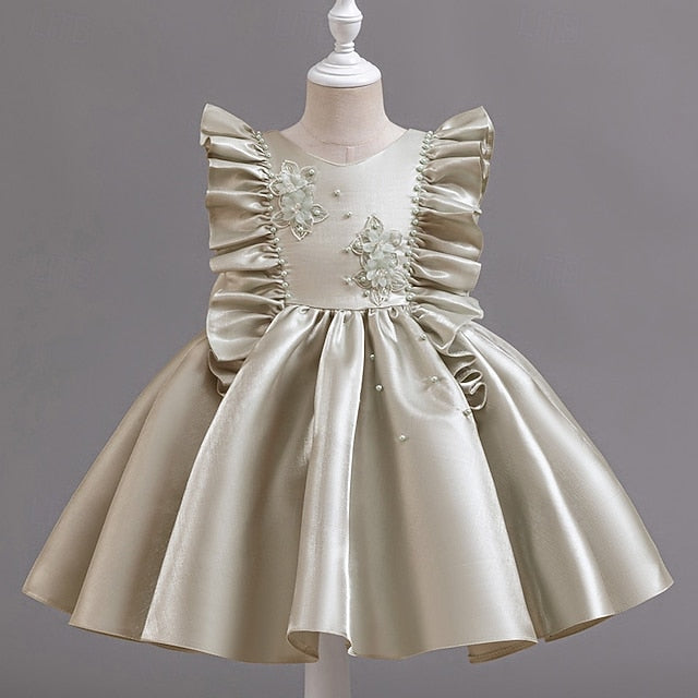 Floral Toddler Sleeveless Party Dress Wedding Girls'