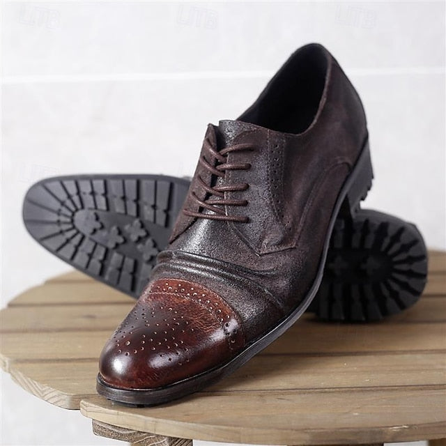 Genuine Oxford Leather Vintage – Men's Brogue Shoes