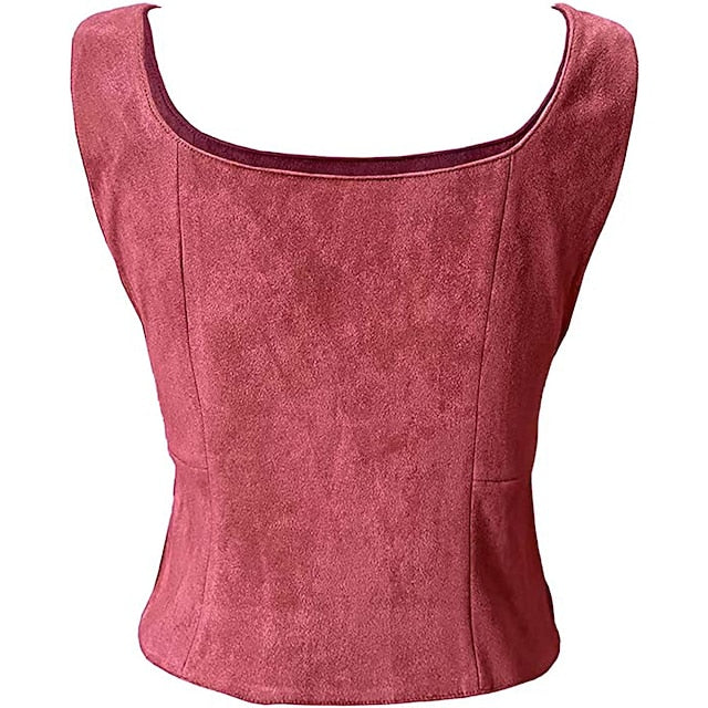 Pirate Viking Retro Vintage Medieval Renaissance Suede Vest