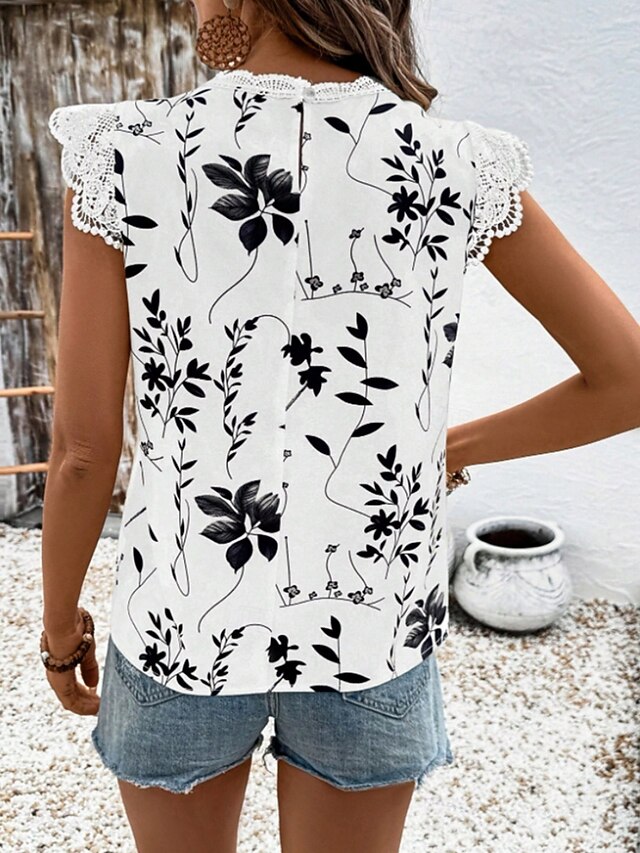 Women's Tank Top Print Plants Fashion Stylish Casual
