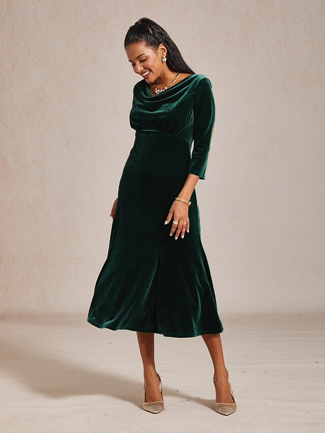 Women's Midi Dress Sheath Dress Elegant Wedding Guest