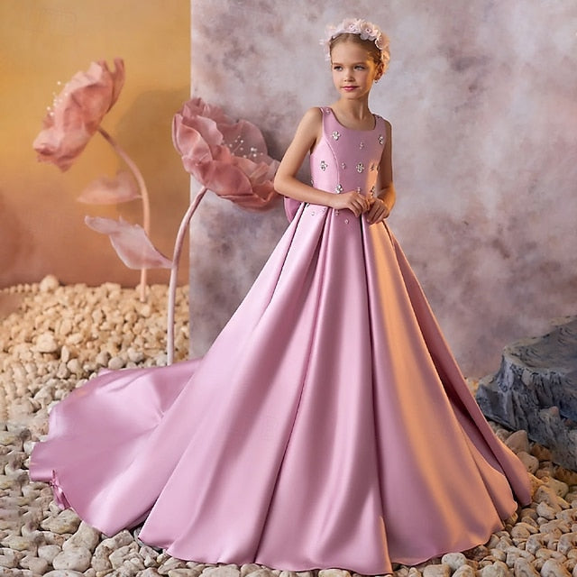 Girls' Party Kids First Girl Dress Communion Flower
