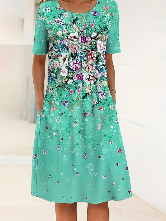 Women's Midi Dress Shift Dress Summer Dress Vacation Casual