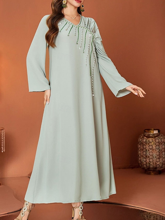 Mother V of A-Line Length Dress Elegant Bride Neck the Floor