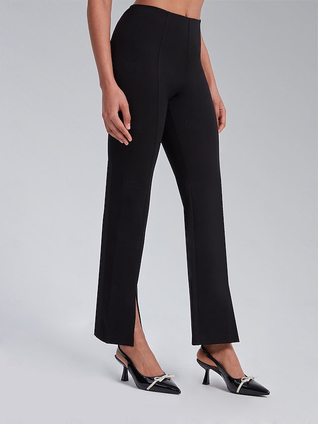 Women's Flare Full Length Stretchy High Waist Elegant