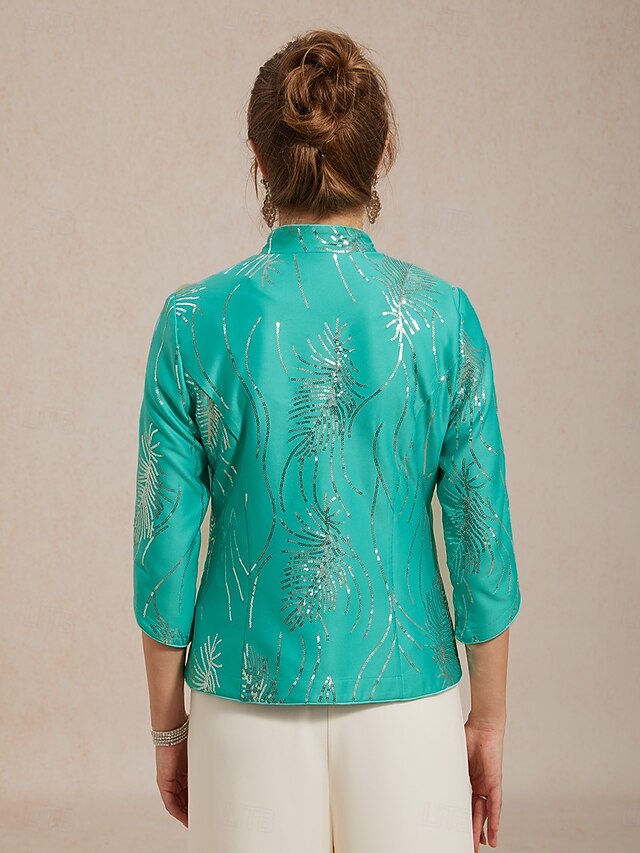 Women's Twinset Blouse Dressy Tops Evening Tops Feather