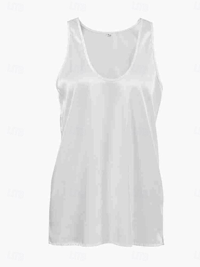 Women's Shirt Elegant Dressy Satin Top Solid Color Stylish