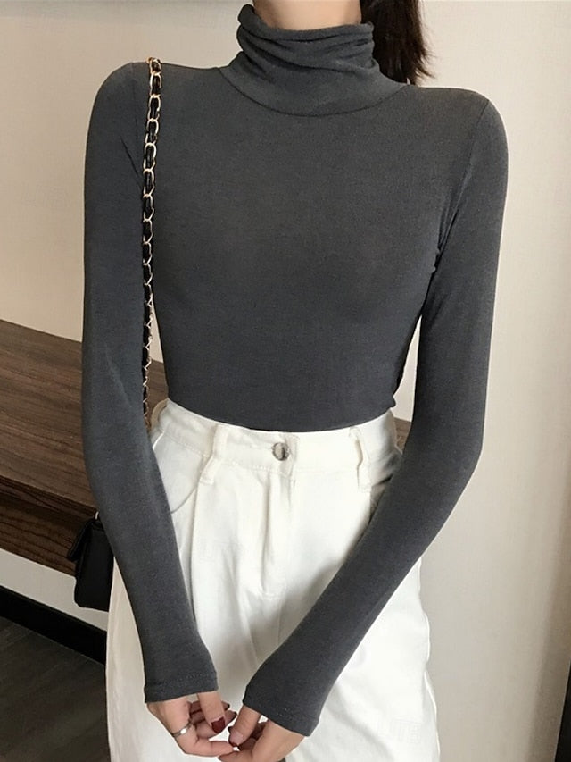 Women's Blouse Ruched Solid Color Stylish Casual Long