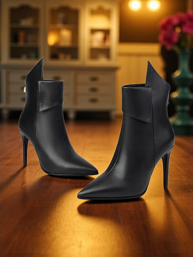 Ankle - Boots Toe Gold Metallic Pointed Stiletto Women's