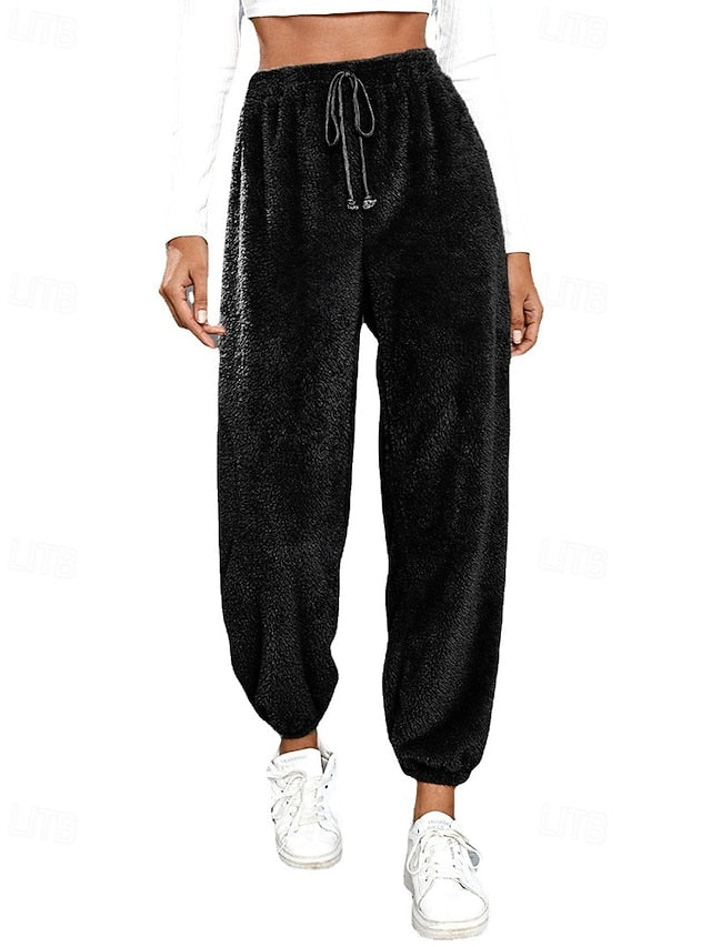 Women's Sweatpants Fleece Pants Chinos Vacation Vintage