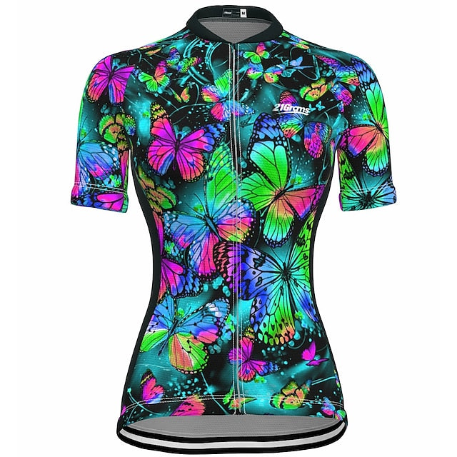 Women's Cycling Jersey Butterfly Short Sleeve Bike Jersey