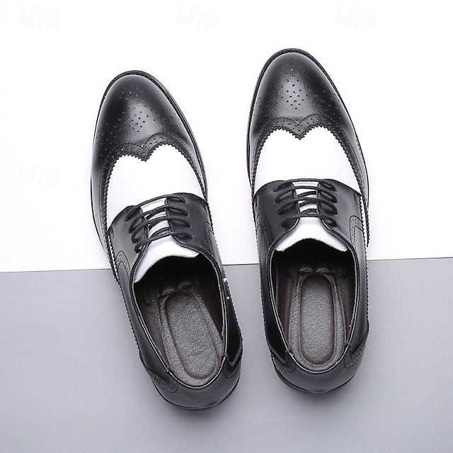 Shoes Brogue White with Men's Oxford and Black