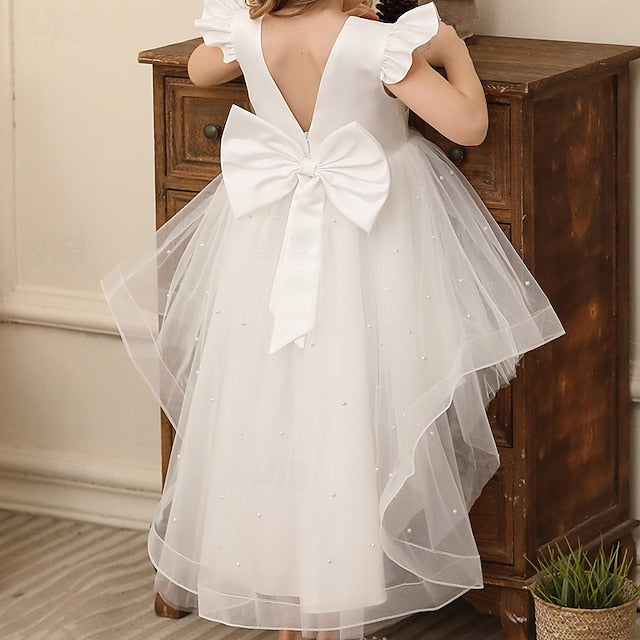 Girls' Kids Color Girl Flower Dress Party Solid