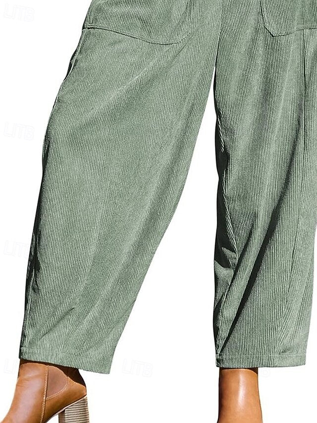 Women's Culottes Wide Leg Chinos Pants Trousers Harem Pants
