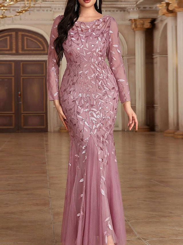 the Elegant Dress Neck Bride of Party Crew Floor Mother