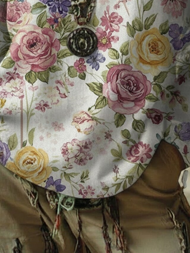 Women's Boho Shirt Boho T-shirt T Shirt Tee Top Print