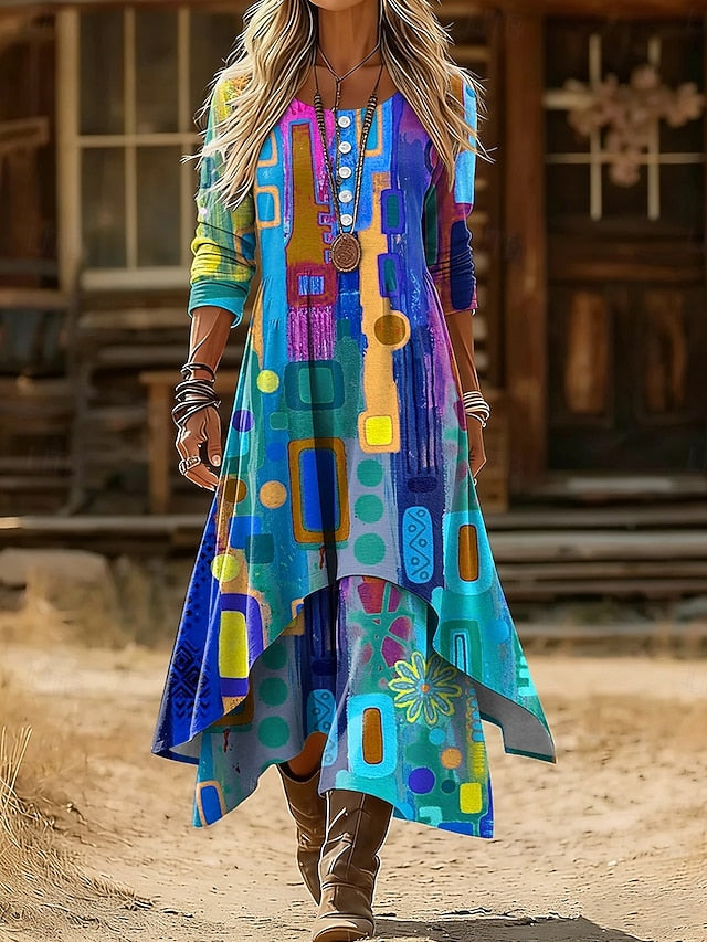 Women's Midi Dress Shift Dress Casual Daily Holiday Regular