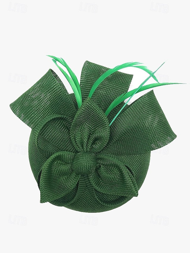 Accents and Women's with Hat Bow Fascinator Green Feather